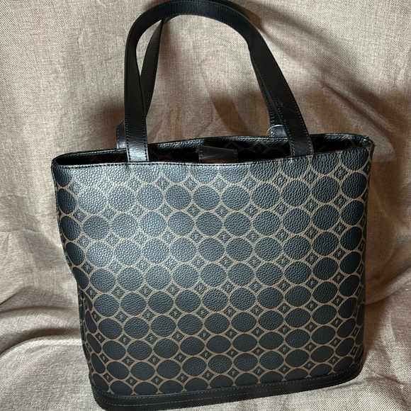 FOSSIL Black Logo Shopper